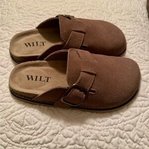 Tan Slip-On Mules